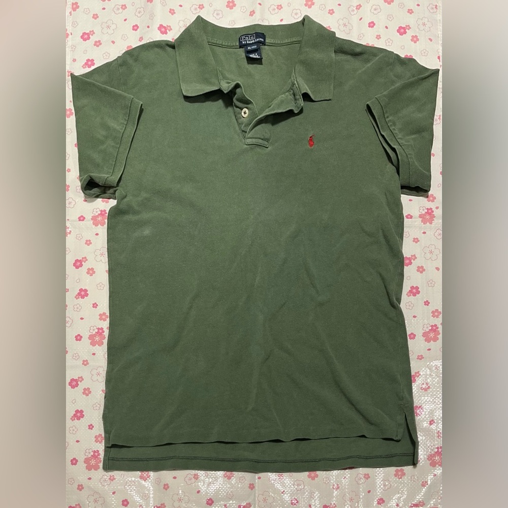 Polo Ralph Lauren Boys Classic Short Sleeve Polo Shirt Size XL(20) Olive Green